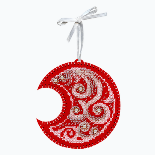 Borduurpakket Kerstboomhanger - Frost Patterns: Moon ST-1090