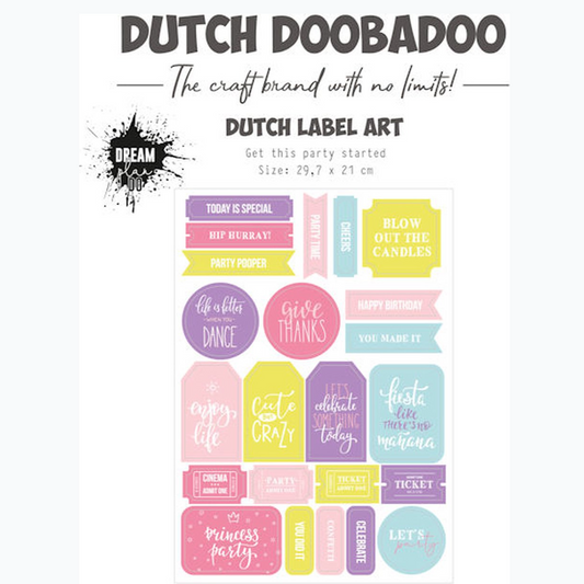 DDBD Label Art - A4 Dream Plan Do - Get This Party Started