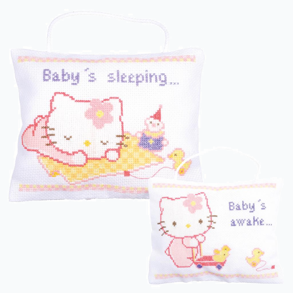 Kit de broderie pendentif - Hello Kitty endormie / éveillée PN-0150203