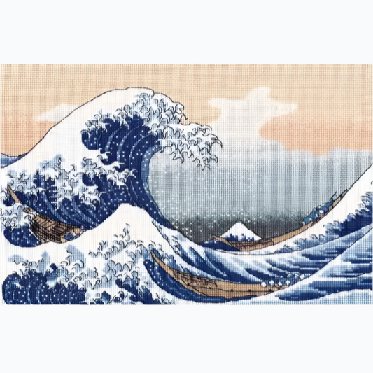 Embroidery kit - The Big Wave in Kanagawa S1255