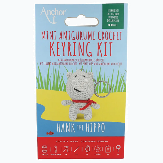 Anchor Mini Amigurumi Haak Kit - Sleutelhanger Nijlpaard