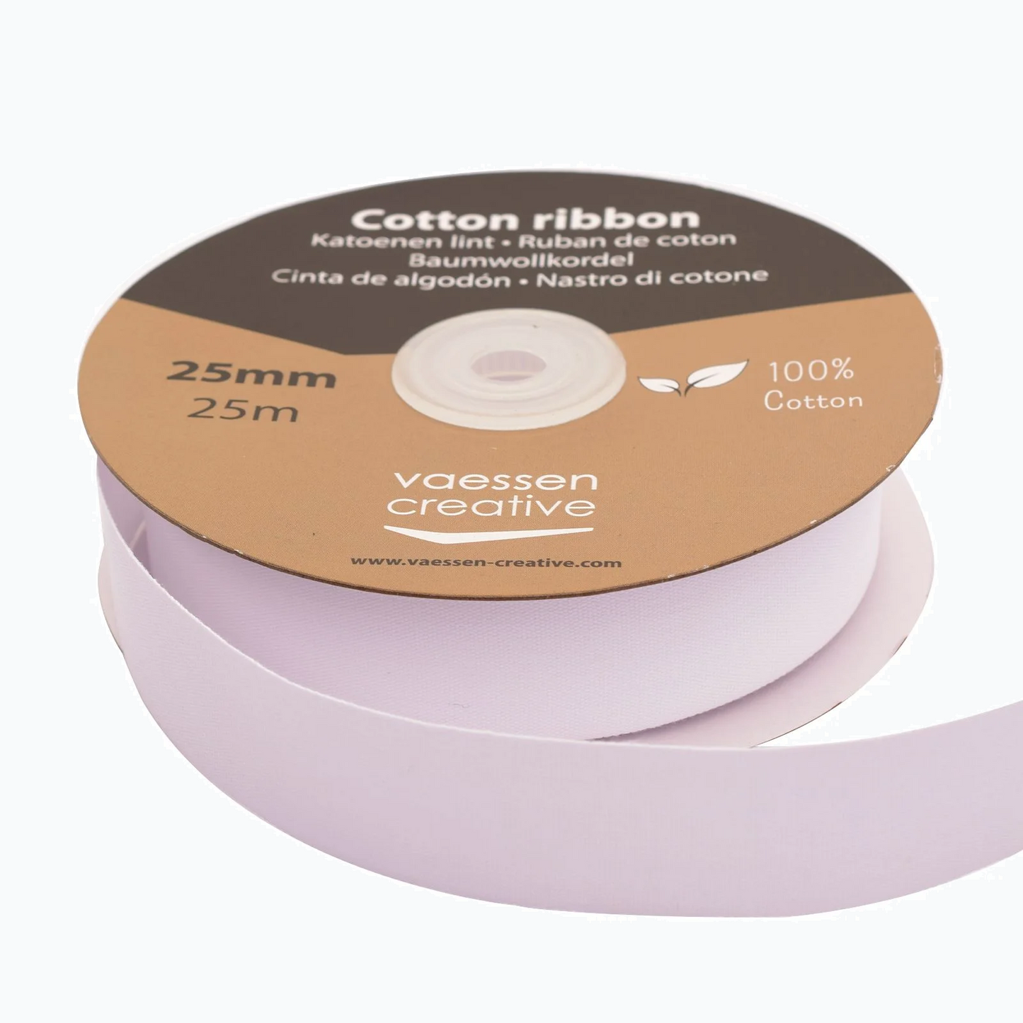 Lint Katoen - Wit - 25mm