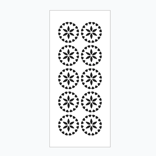 Slimline Stencil - Crystal Flowers