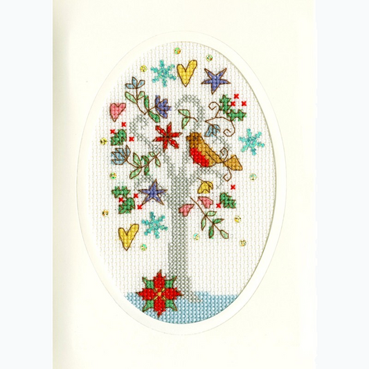 Greeting Card Embroidery Kit - Christmas - Winter Wishes XMAS22