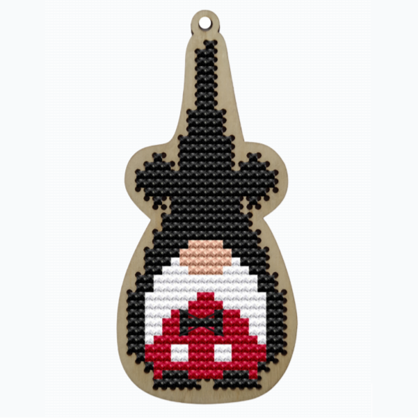 Embroidery Kit Christmas Tree Ornament - Gnome In A Smoking Suit