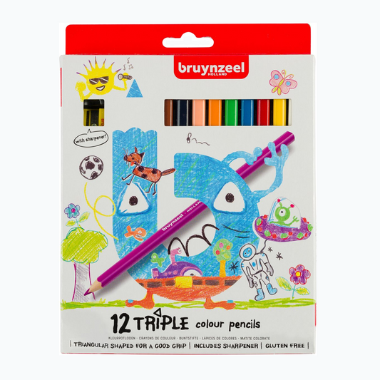 Colored Pencils Set - Kids Triple - 12 Colors