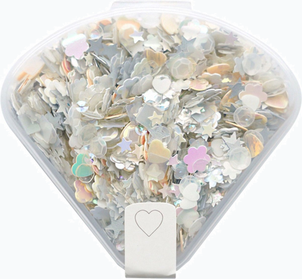 Confettis et paillettes 20 grammes - Blanc