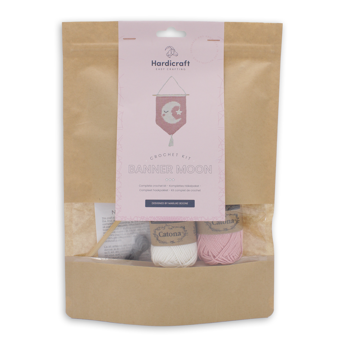 Kit de crochet DIY - Décoration murale en forme de lune