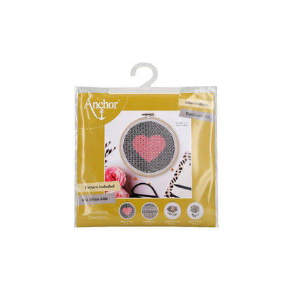 Embroidery kit Blackwork - Heart