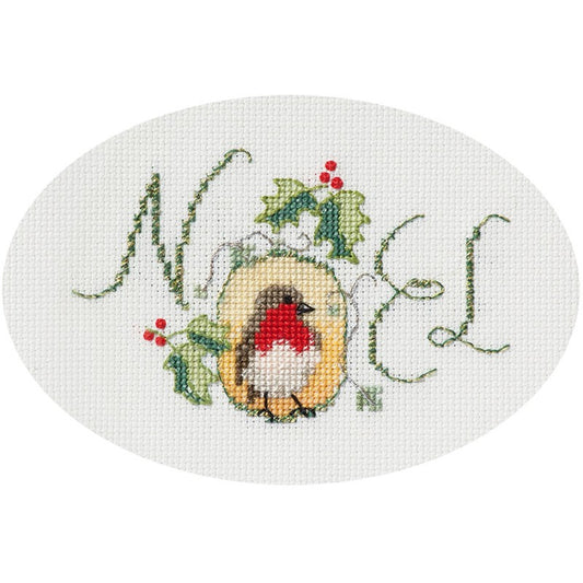 Greeting Card Embroidery Kit - Christmas - Noel Robin CDX53
