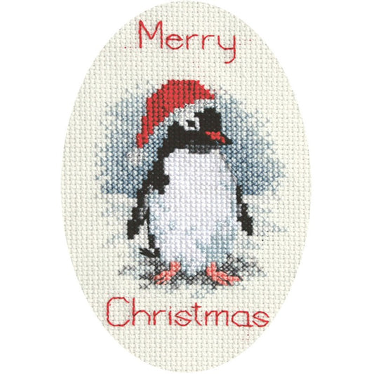 Greeting Card Embroidery Kit - Christmas - Penguin CDX20