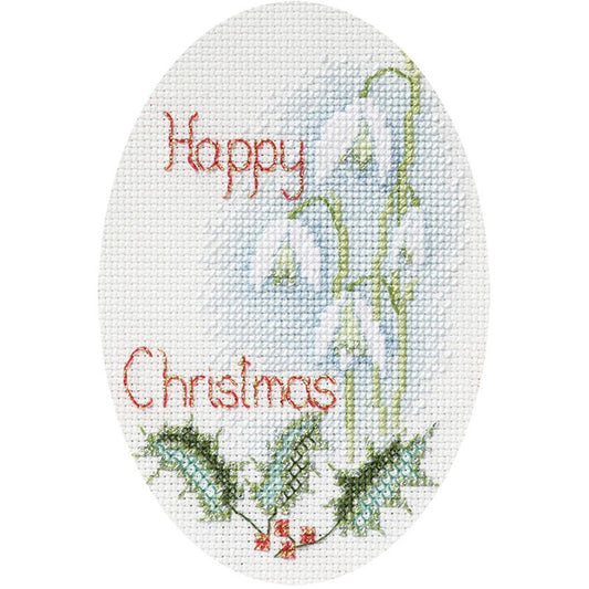 Greeting Card Embroidery Kit - Christmas - Snowdrops CDX51