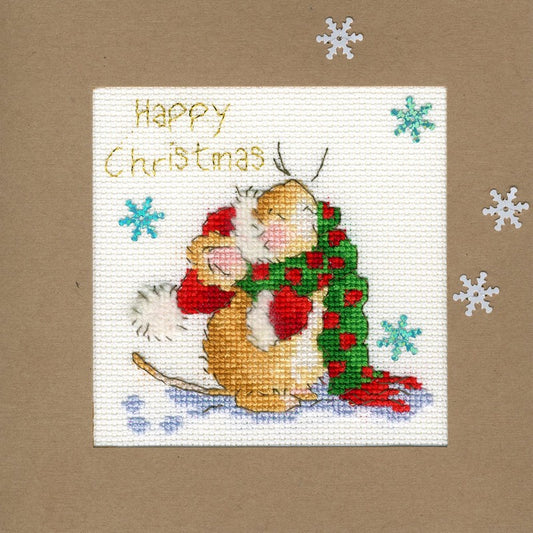 Greeting Card Embroidery Kit - Christmas - Counting Snowflakes XMAS18