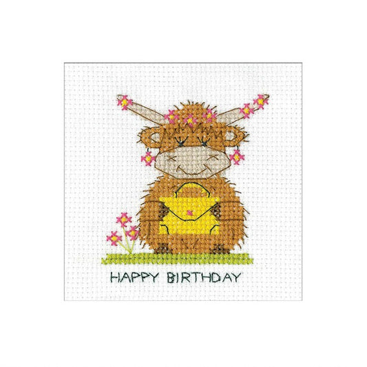 Greeting Card Embroidery Kit - Highland Card - Handbag