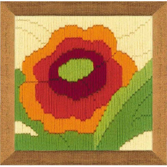 Embroidery kit tension stitch - Poppy