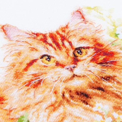 Cross Stitch Embroidery Kit - The Ginger Cat 070-022