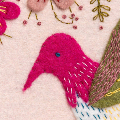 Kit de bricolage pour cerceau d'appliqué colibri