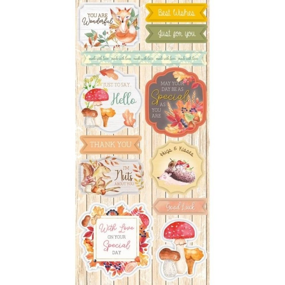 Woodland Friends 3D Die Cut Toppers