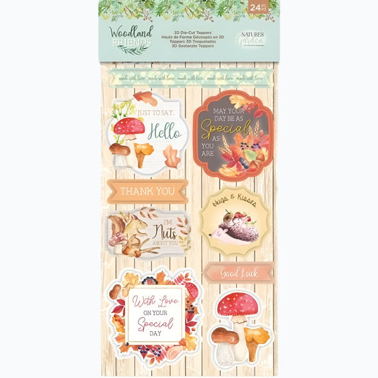 Woodland Friends 3D Die Cut Toppers
