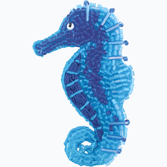 Borduurpakket met Kralen - Broche - Seahorse KL10-025