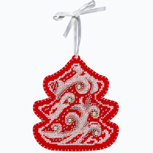Embroidery Kit Christmas Tree Ornament - Frost Patterns: Christmas Tree ST-1091
