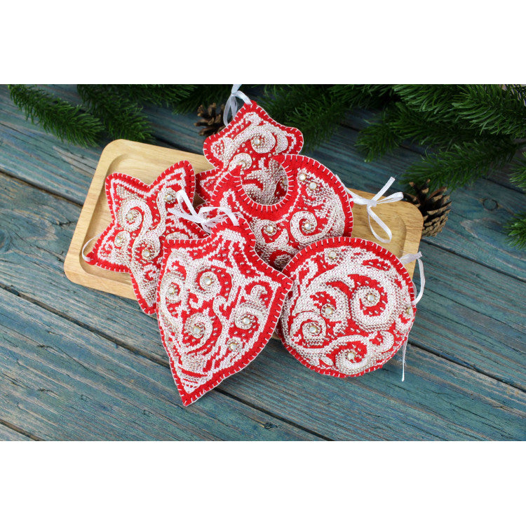 Embroidery Kit Christmas Tree Ornament - Frost Patterns: Christmas Tree ST-1091