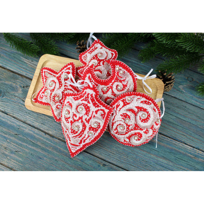 Embroidery Kit Christmas Tree Ornament - Frost Patterns: Christmas Tree ST-1091