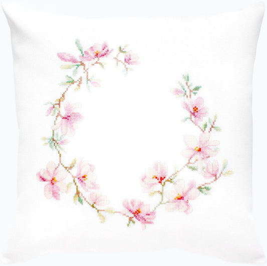 Kussen Borduurpakket - Roze Bloemen PB182