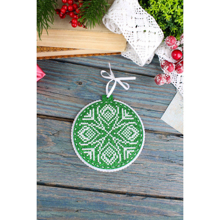 Borduurpakket Kerstboomhanger - Pine Pattern ST-1084