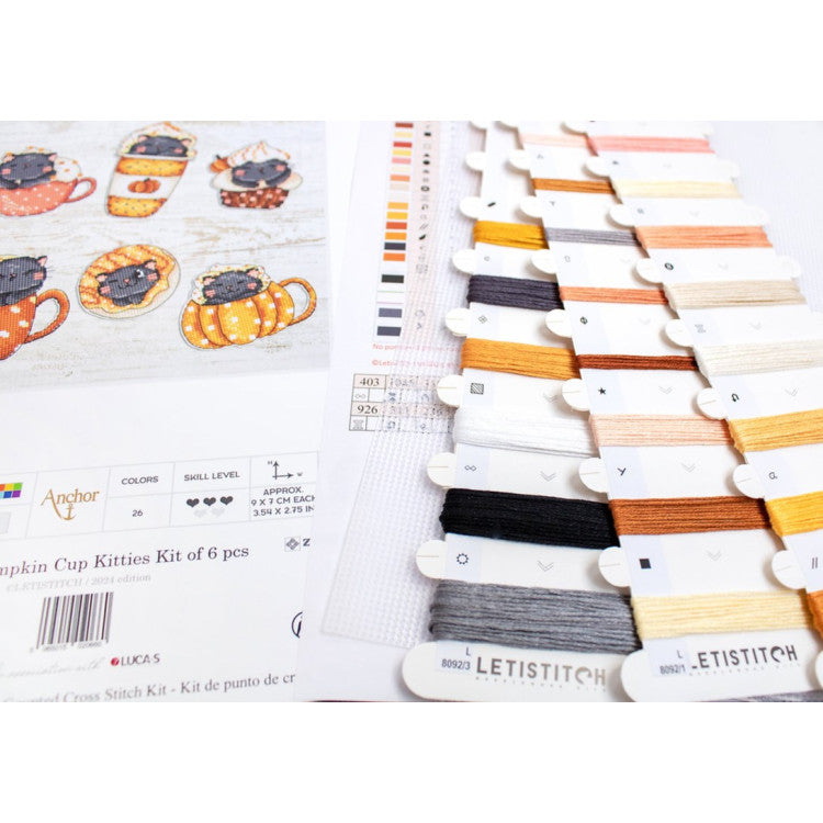 Embroidery kit - Pumpkin Cup Kitties 8092