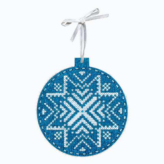 Borduurpakket Kerstboomhanger - Snow Pattern ST-1083