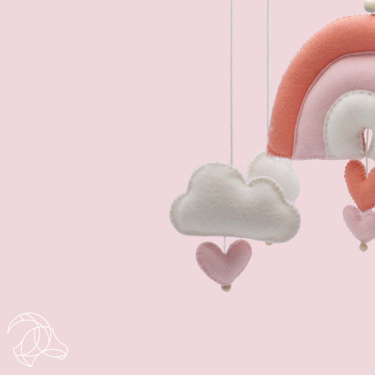 DIY Felt Kit - Rainbow Mobile - Pink