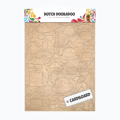 DDBD Cardboard Art A5 Mustaches (Dutch Doobadoo)