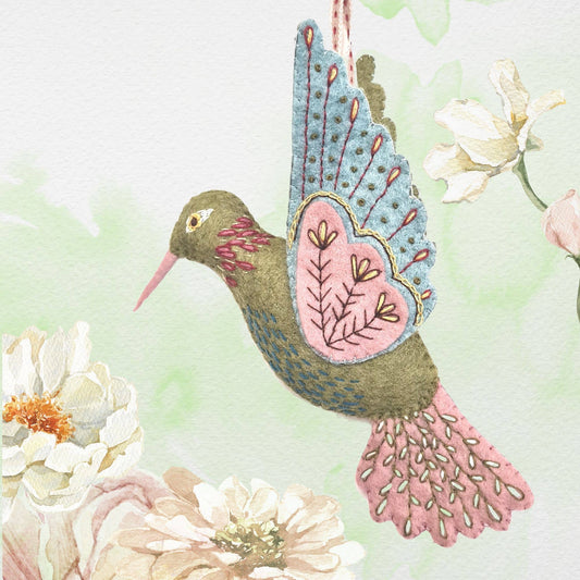 Embroidery Kit with Felt - Colibri