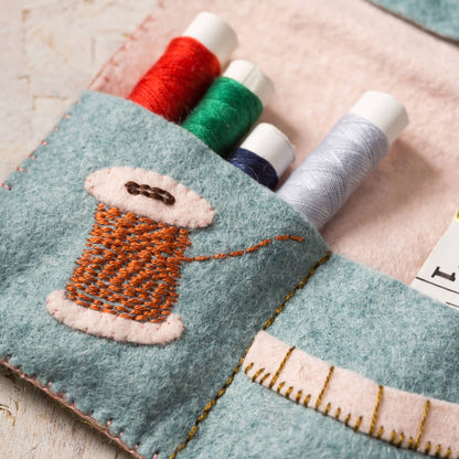 Embroidery Kit with Felt - Sewing Roll