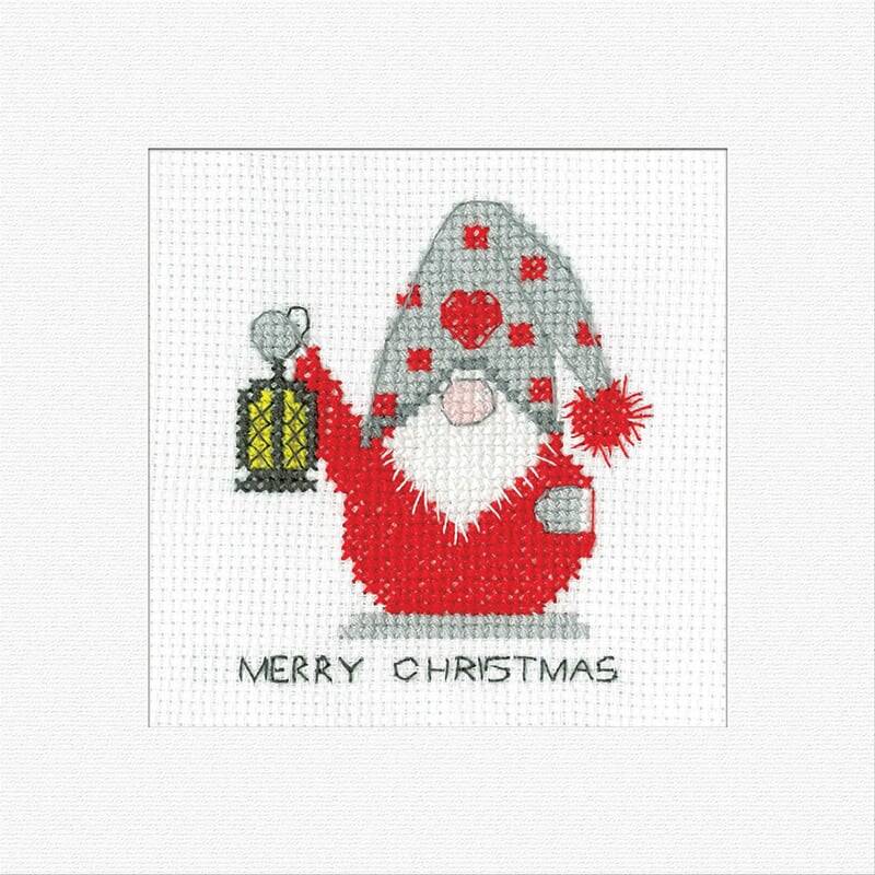 Wenskaart Borduurpakket - Kerst - Gonk Christmas Lantern