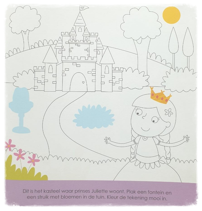 Plak en Kleur - Prinsessen