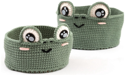 DIY Crochet Kit - Baskets Frog Design