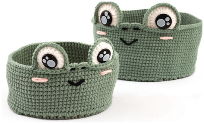 DIY Crochet Kit - Baskets Frog Design