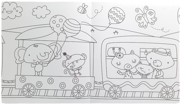 The Longest Coloring Book: The Happy Train Ride