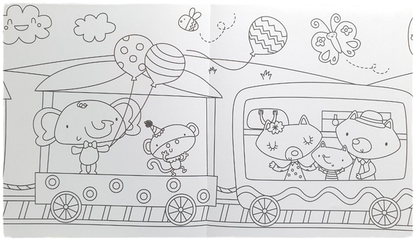 The Longest Coloring Book: The Happy Train Ride
