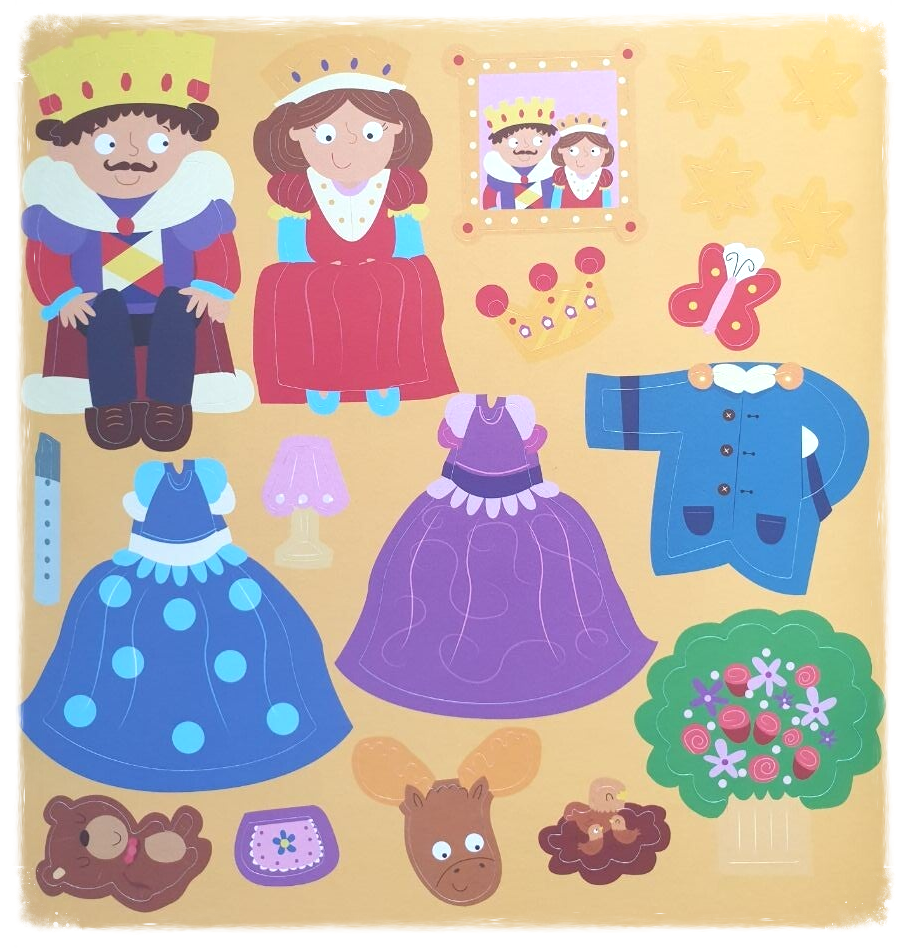 Plak en Kleur - Prinsessen