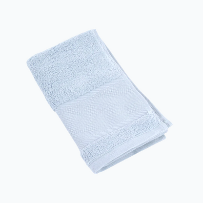 Guest towel with Aida embroidery strip - 30x50 cm - Cloud blue