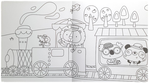 The Longest Coloring Book: The Happy Train Ride