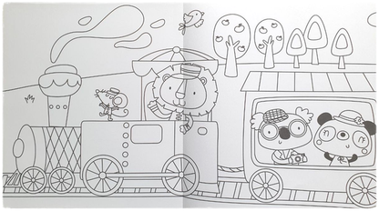The Longest Coloring Book: The Happy Train Ride