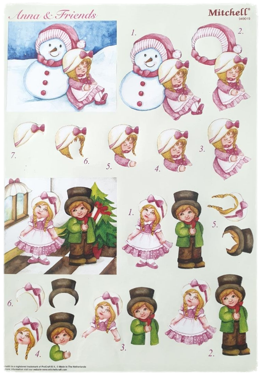 Die cut sheet - Christmas Anna &amp; Friends 1