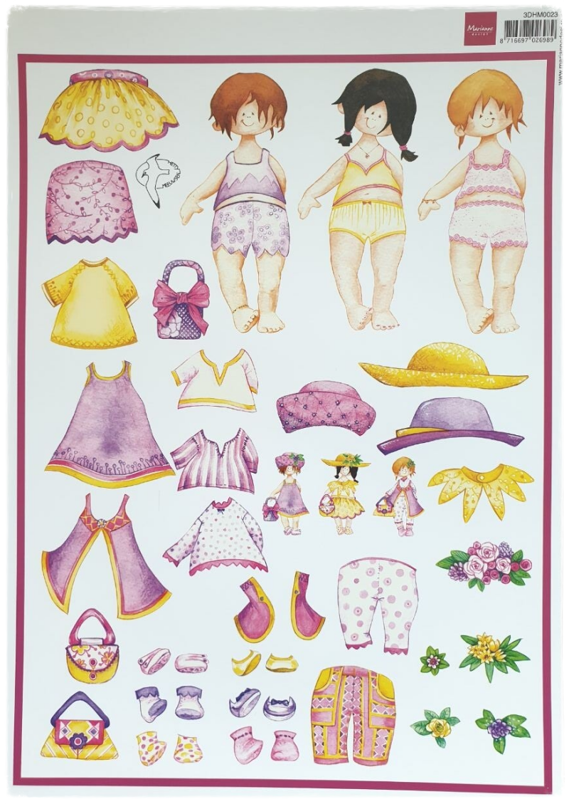 3D Cutting Sheet - Dress-up Sweetie - 3DHM 0023