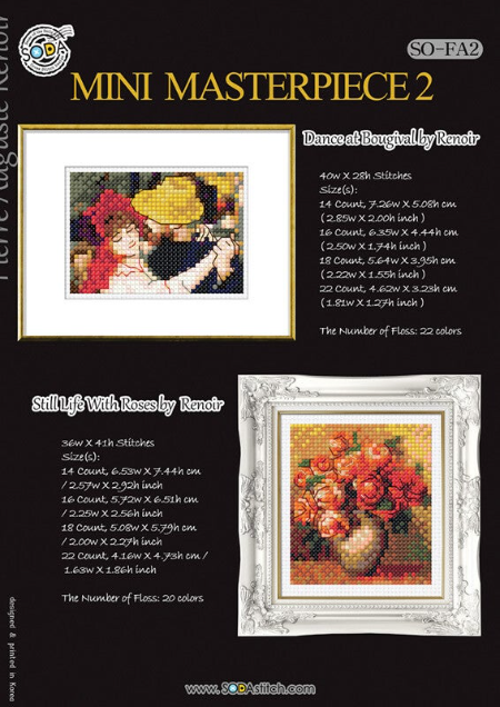 Embroidery pattern - Mini Masterpiece 2 - Renoir
