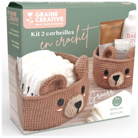 DIY Crochet Kit - Baskets Bear Design
