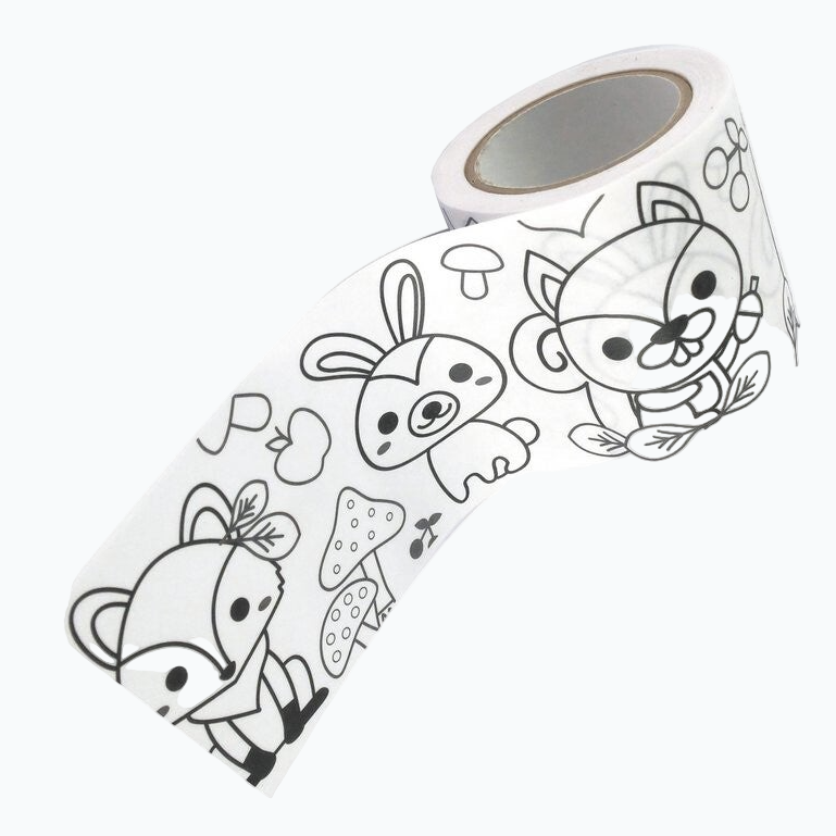 Masking Tape om in te Kleuren - Bosdieren